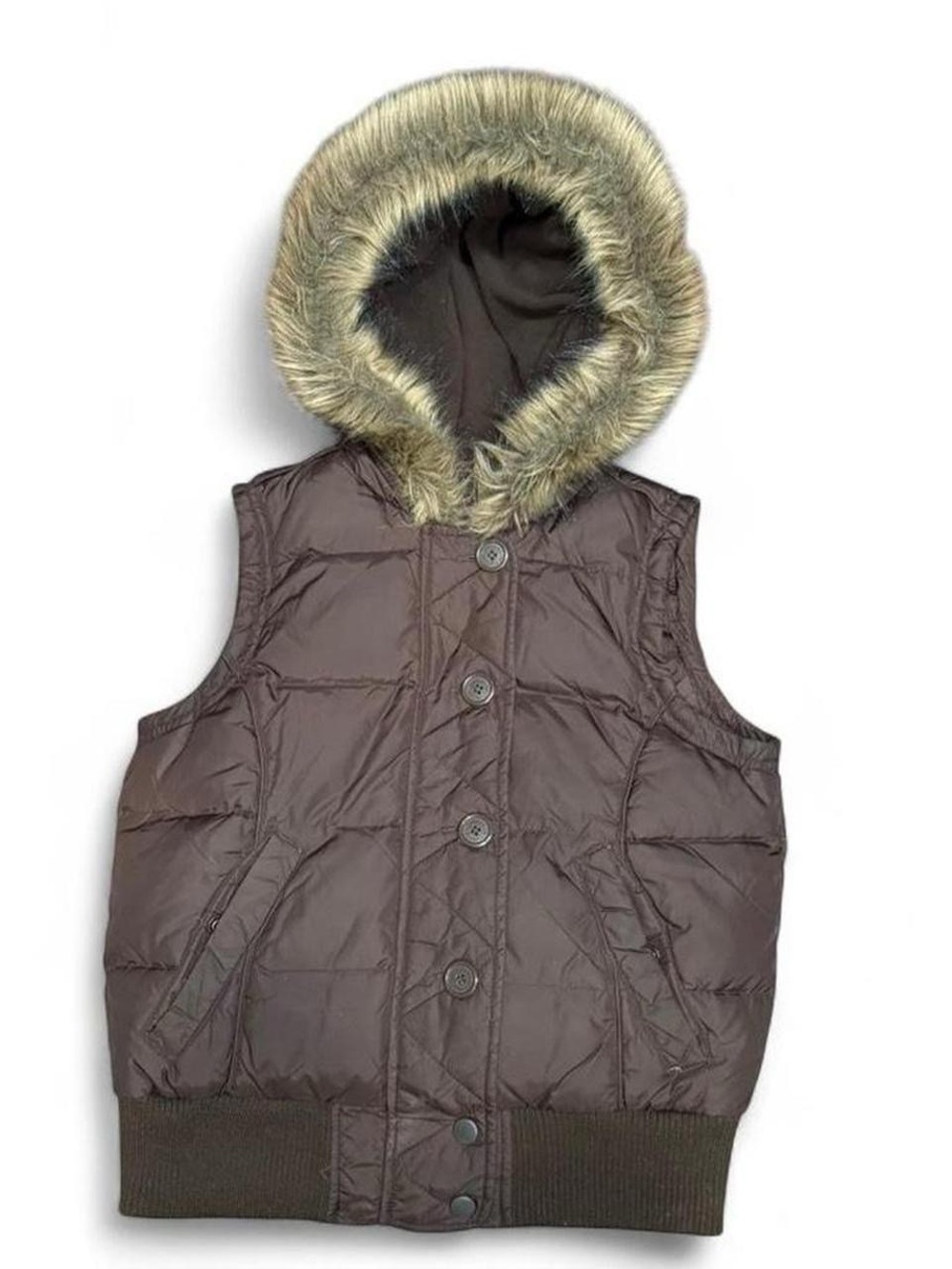 Y2K Jacob Connexion Faux Fur Puffer Vest Jacket